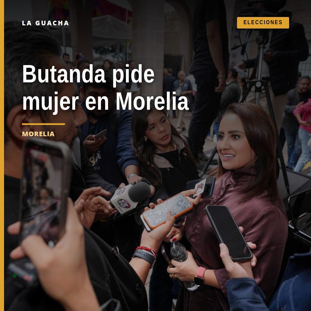 Gladyz Butanda hablando en el evento Morelia en Boca de Todos, pidiendo gladyz butanda morelia