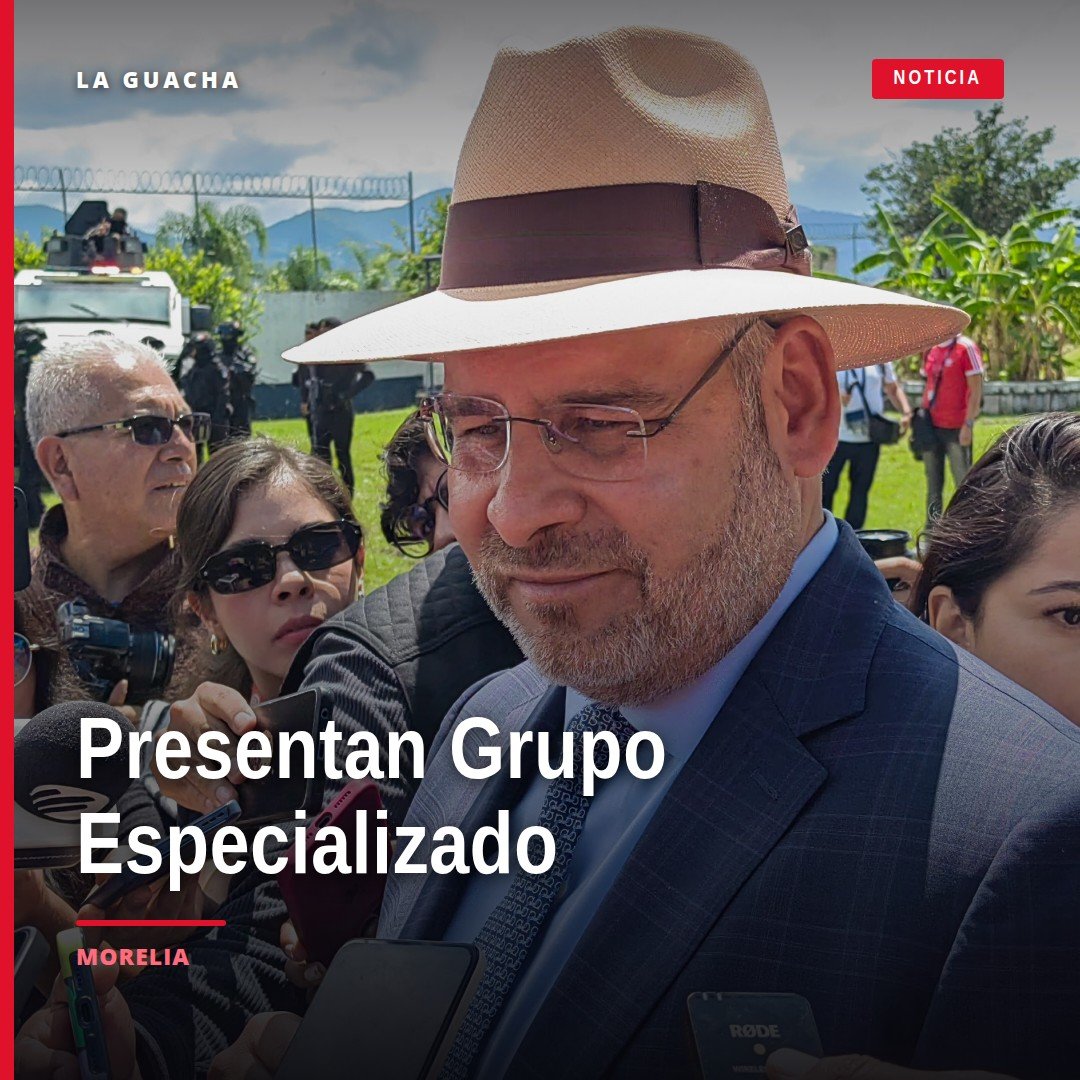 Gobernador Alfredo Ramírez Bedolla junto a elementos de la Guardia Civil durante la presentación del grupo de operaciones