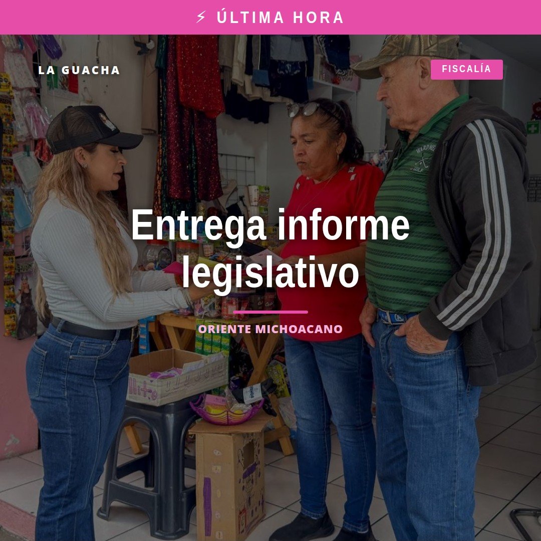 Grecia Aguilar Mercado entrega su segundo informe legislativo en un espacio público de Zitácuaro, Michoacán, con ciudadanos