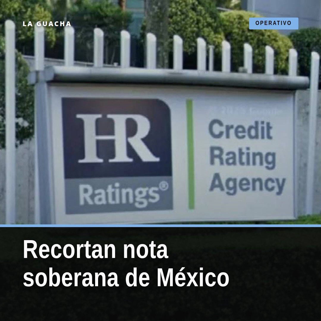 Gráfico descendente con flecha roja señalando 'HR BBB' y etiquetas 'déficit fiscal mexicano', 'Pemex', '61.2% PIB 2030'
