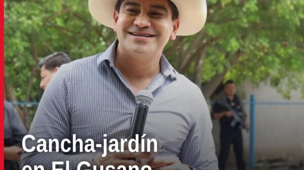 Construcción de cancha-jardín con áreas verdes y juegos infantiles en El Gusano de Huetamo, Michoacán