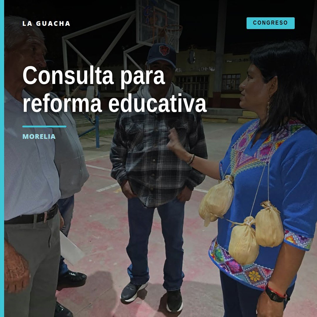 Diputada Erendira Isauro Hernández hablando frente a un mural con símbolos indígenas y accesibilidad, en Morelia, durante el