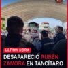 Equipo de búsqueda con drones y personal uniformado en zona rural de Tancítaro durante la búsqueda de rubén zamora