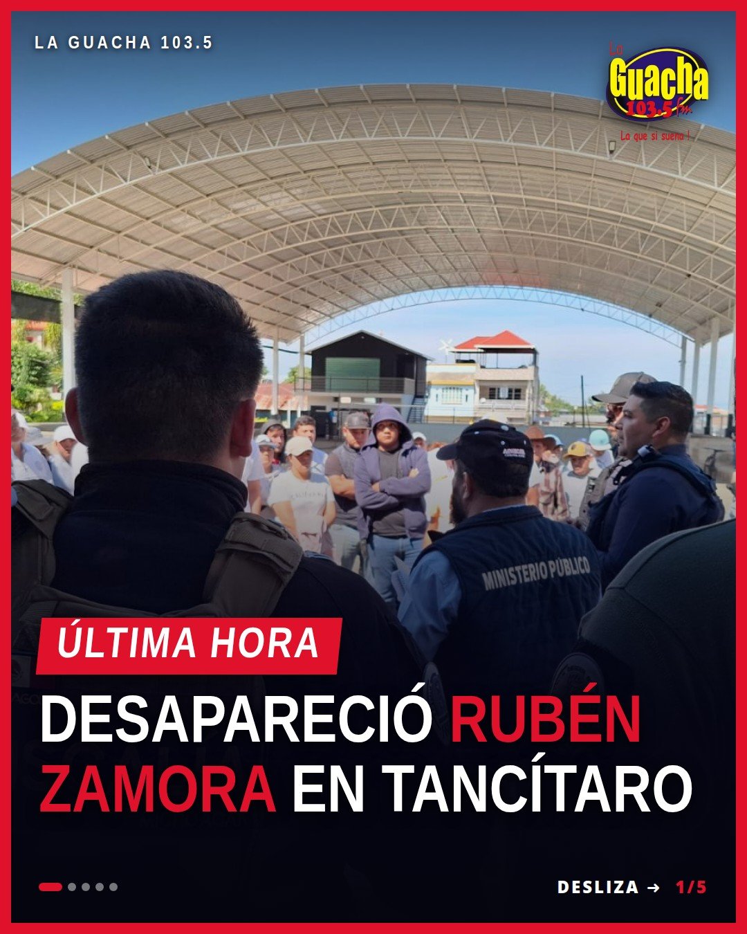 Equipo de búsqueda con drones y personal uniformado en zona rural de Tancítaro durante la búsqueda de rubén zamora