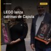 Set de LEGO con figuras inspiradas en las catrinas de barro de Capula, sobre fondo con elementos michoacanos