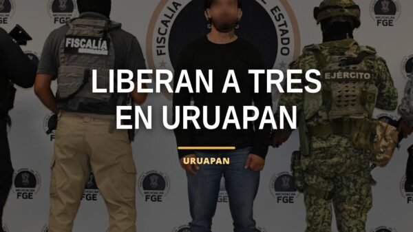 Imagen ilustrativa de operativo policial en Uruapan durante rescate tras secuestro en uruapan