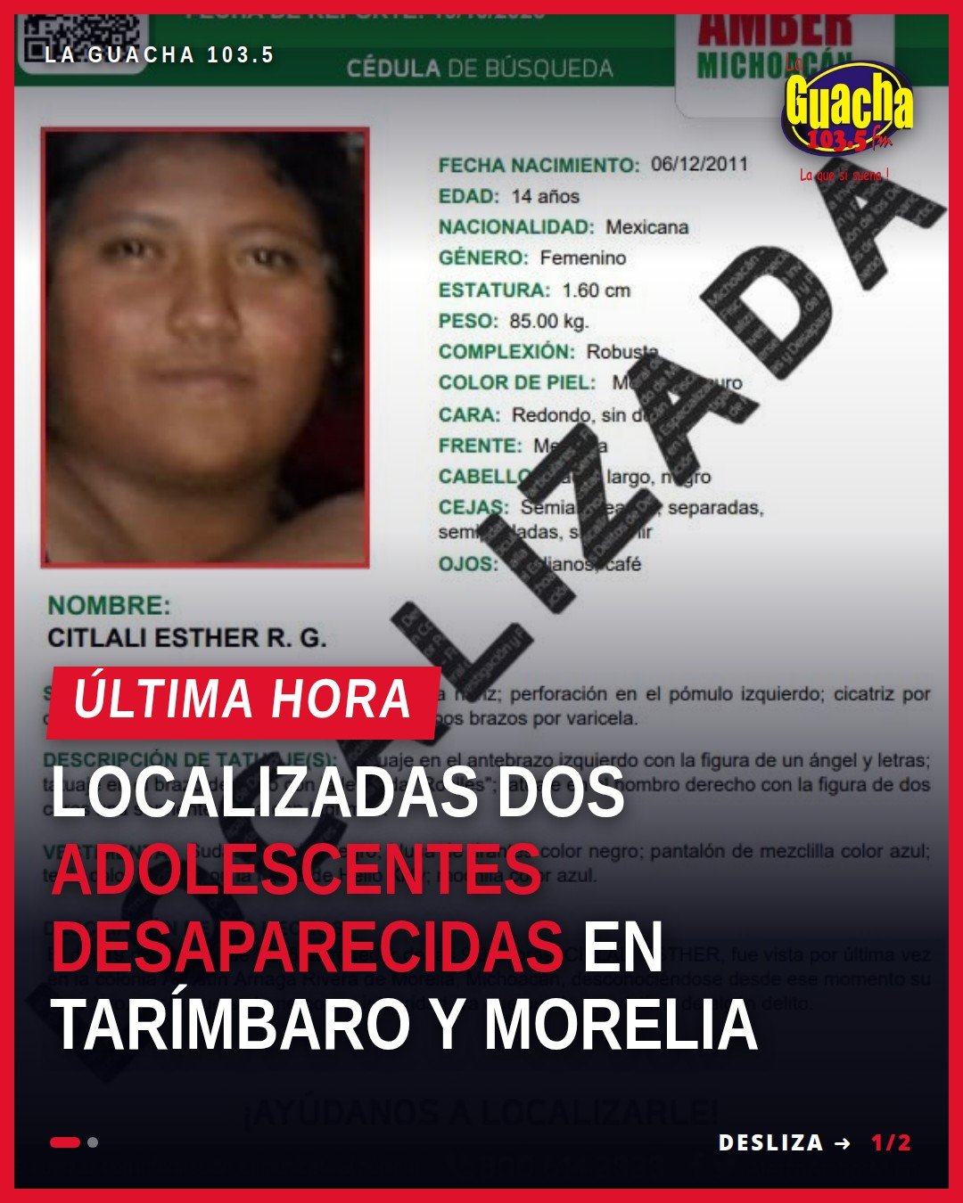 Imagen representativa de dos adolescentes de 14 años localizadas por la Fiscalía Michoacán tras desaparición en Tarímbaro y