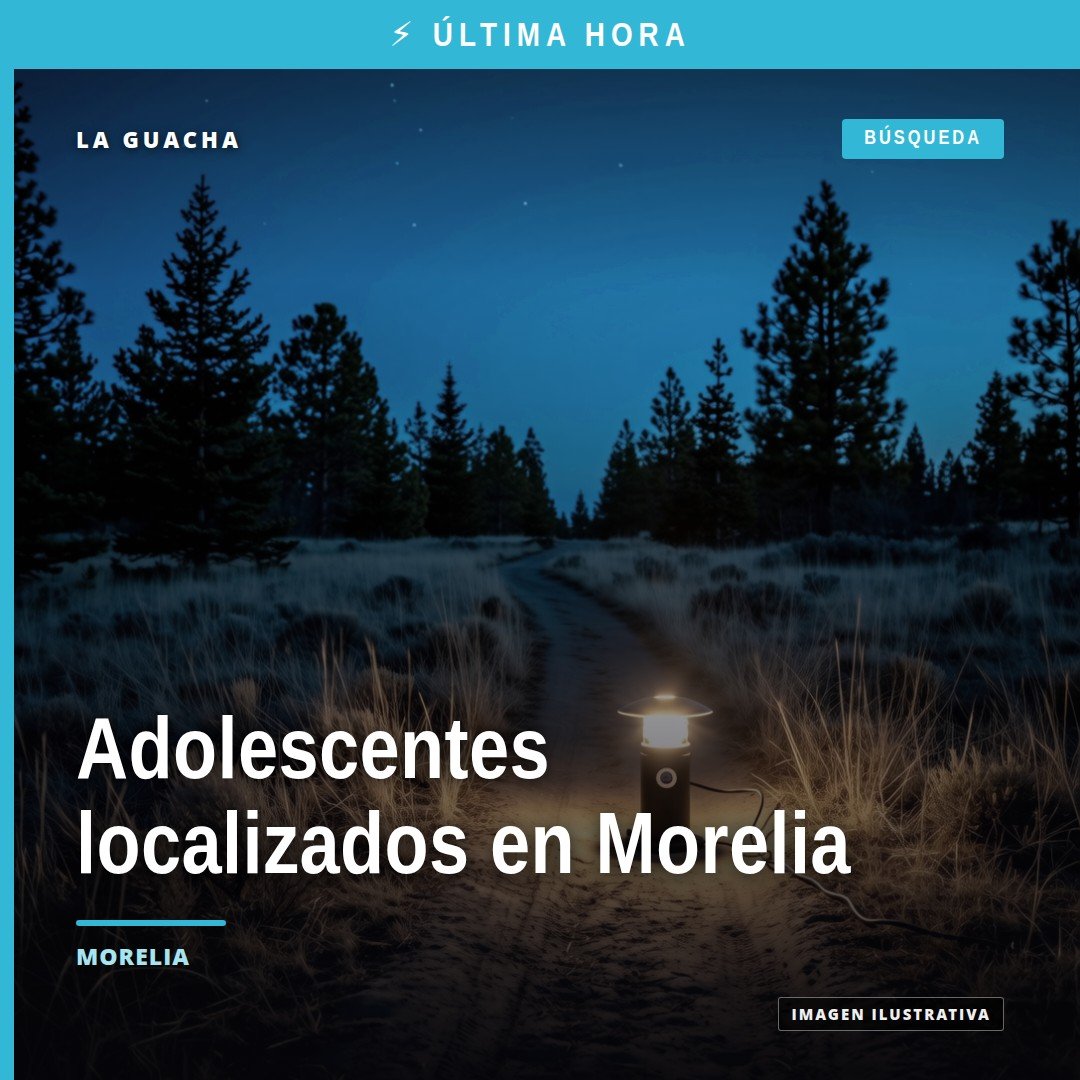 Imagen simbólica de dos adolescentes jóvenes caminando juntos bajo un cielo claro en Morelia, con el logo de la Fiscalía