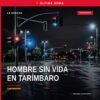Ilustración simbólica de una carretera en Tarímbaro con señal de alerta y silueta humana; identificación hombre tarímbaro