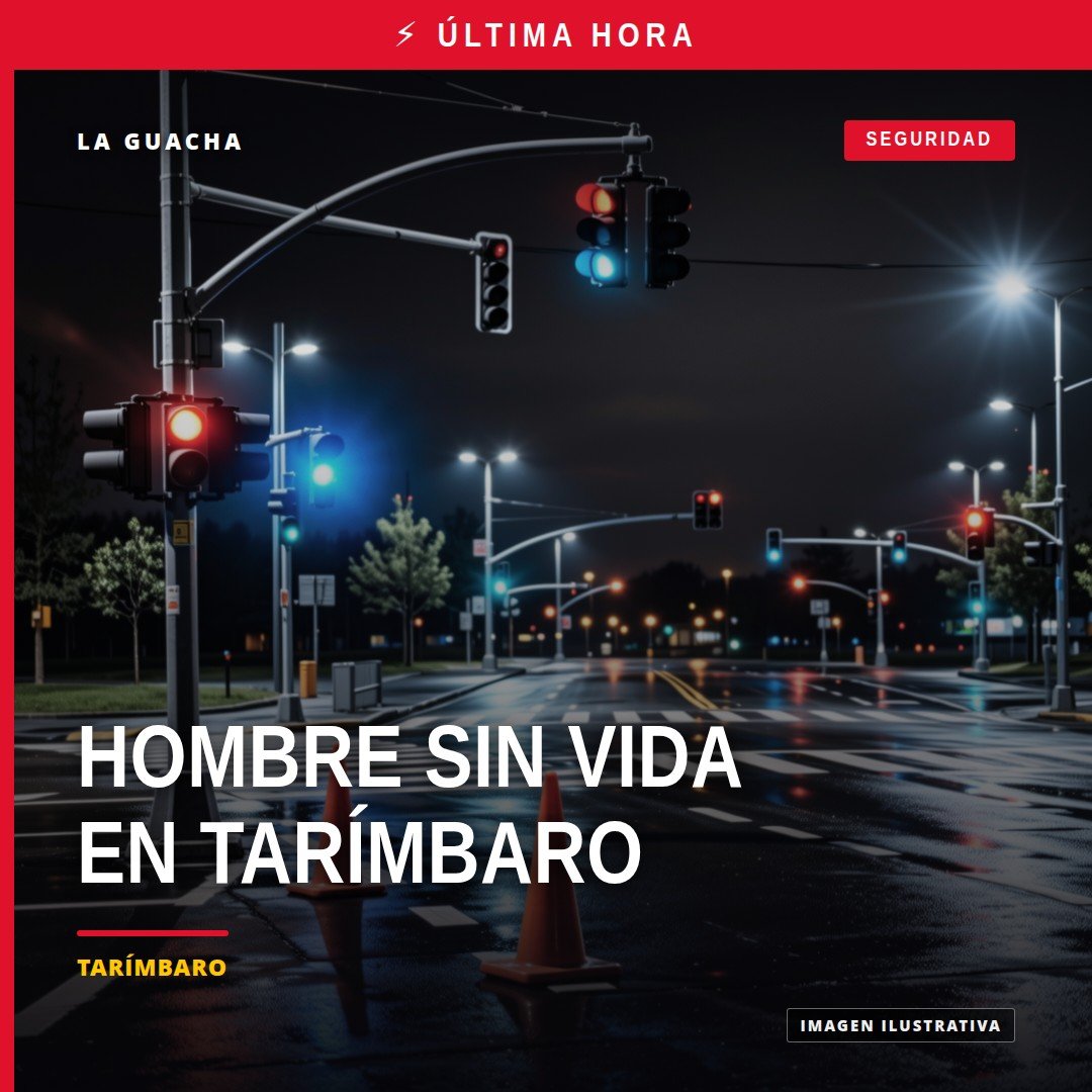 Ilustración simbólica de una carretera en Tarímbaro con señal de alerta y silueta humana; identificación hombre tarímbaro