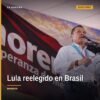 Foto simbólica de banderas de Brasil y México ondeando juntas, con el nombre 'Lula' y 'Torres Piña' superpuestos; ilustra la