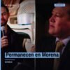 Líderes políticos Manuel López Meléndez y Martín García Avilés anunciando que permanecen en morena en un acto en Morelia