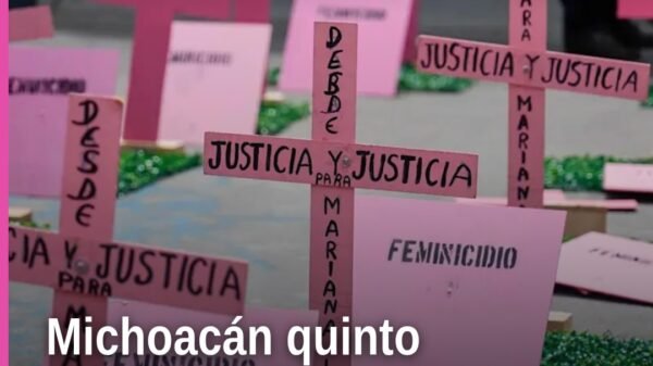 Gráfico comparativo mostrando a Michoacán en quinto lugar por homicidio doloso mujeres, con cifras de otras entidades y el