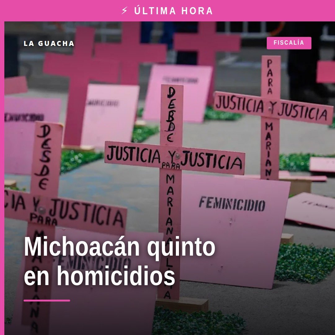 Gráfico comparativo mostrando a Michoacán en quinto lugar por homicidio doloso mujeres, con cifras de otras entidades y el
