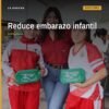 Ilustración simbólica de niñas en entorno seguro con logotipo de Seimujer y leyenda 'embarazo infantil michoacán'