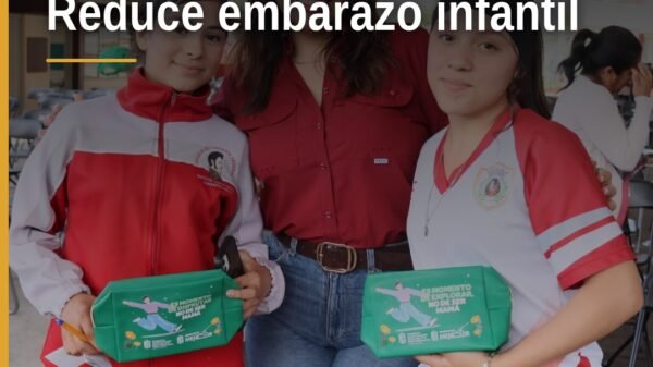 Ilustración simbólica de niñas en entorno seguro con logotipo de Seimujer y leyenda 'embarazo infantil michoacán'