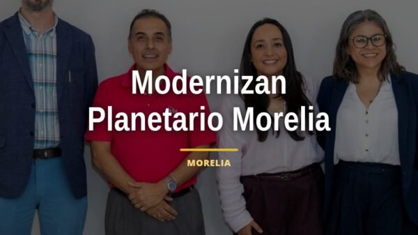 Modernización planetario morelia: telescopios italianos instalados en el Planetario de Morelia, con personal técnico y