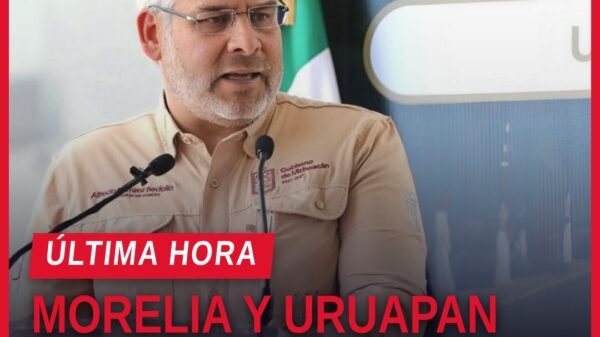 Gráfica comparativa mostrando la reducción de la percepción de inseguridad en Morelia y Uruapan entre septiembre de 2025 y