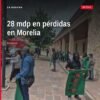 Foto simbólica de cierre comercial en el Centro Histórico de Morelia tras movilizaciones del FNLS, con letreros de 'cerrado'