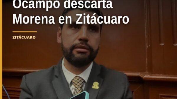 Retrato formal del diputado local del PRD Octavio Ocampo Córdova, relacionado con la candidatura zitácuaro 2027