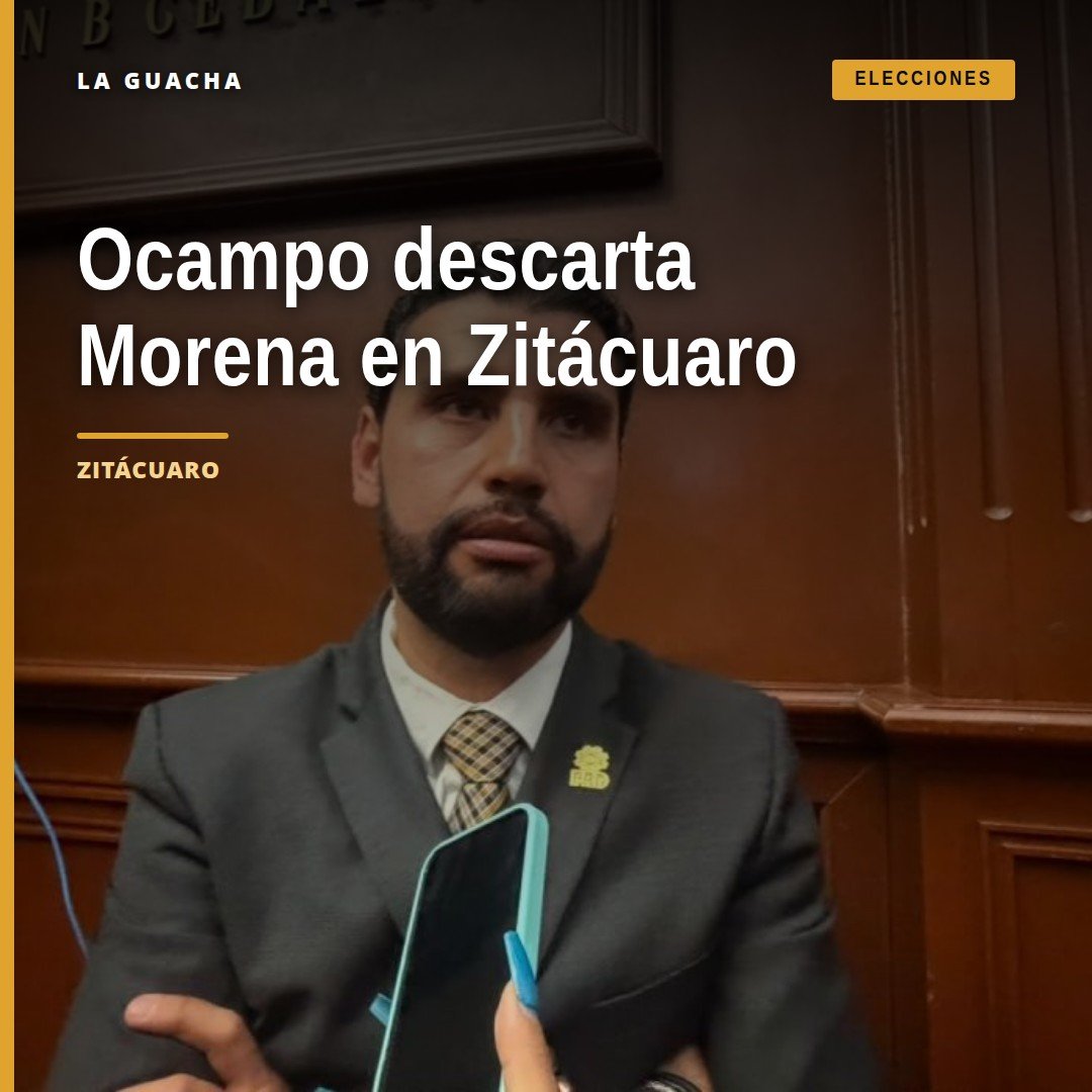 Retrato formal del diputado local del PRD Octavio Ocampo Córdova, relacionado con la candidatura zitácuaro 2027