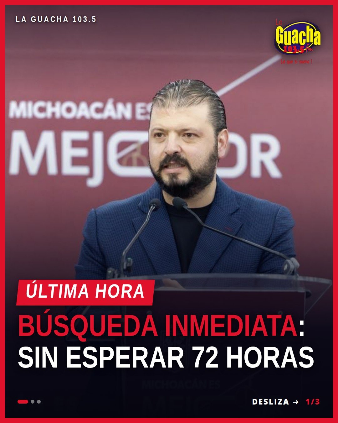 Raúl Zepeda Villaseñor, secretario de Gobierno, hablando sobre la nueva ley de búsqueda en Morelia, Michoacán
