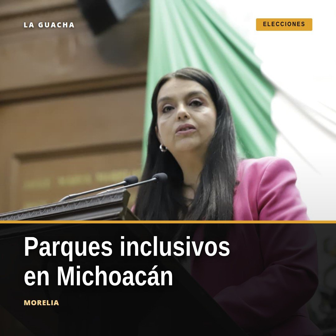 Diputada Teresita Herrera Maldonado hablando en el Congreso del Estado de Michoacán sobre parques inclusivos michoacán
