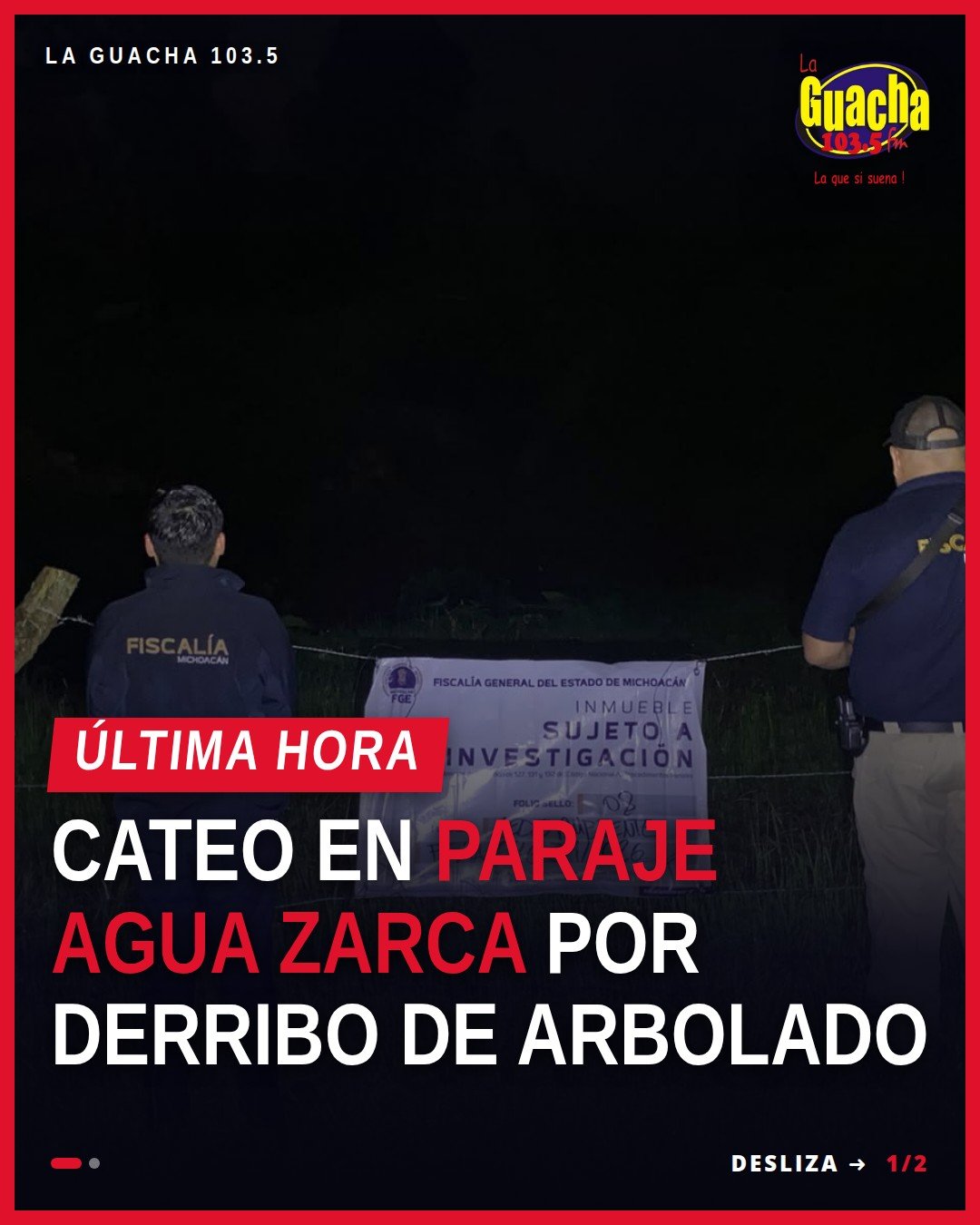 Equipo de la Fiscalía Michoacán y peritos especializados realizando cateo en terreno boscoso del Paraje Agua Zarca en