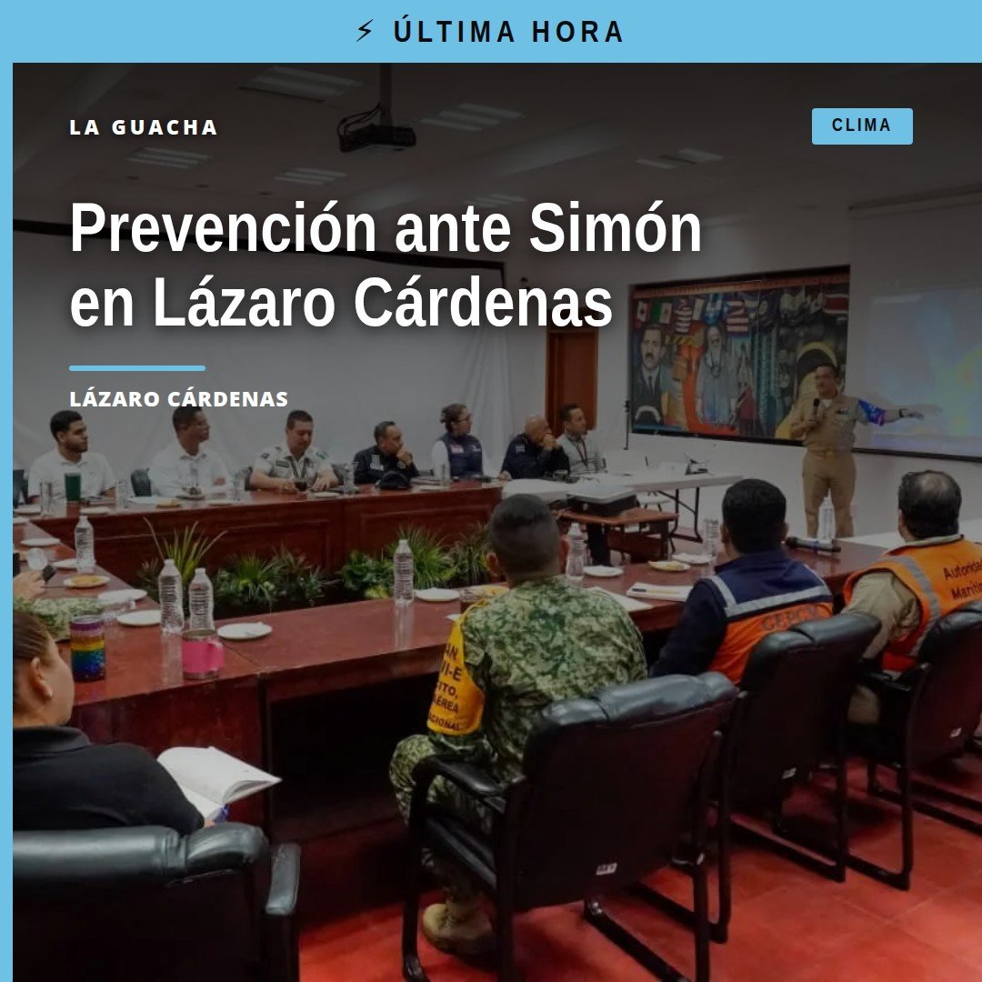 Mapa del Pacífico con zona de baja presión y señalización de Lázaro Cárdenas, Michoacán, relacionada con la tormenta