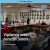 Foto oficial de Protección Civil Michoacán durante reunión de coordinación ante huracán simón costa michoacana