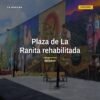 centro cultural plaza de la ranita con mural monumental, tienda de artesanías y familias en convivencia en Uruapan, Michoacán
