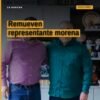 Imagen simbólica de un documento oficial con sello de MORENA y una balanza inclinada, representando la remoción de