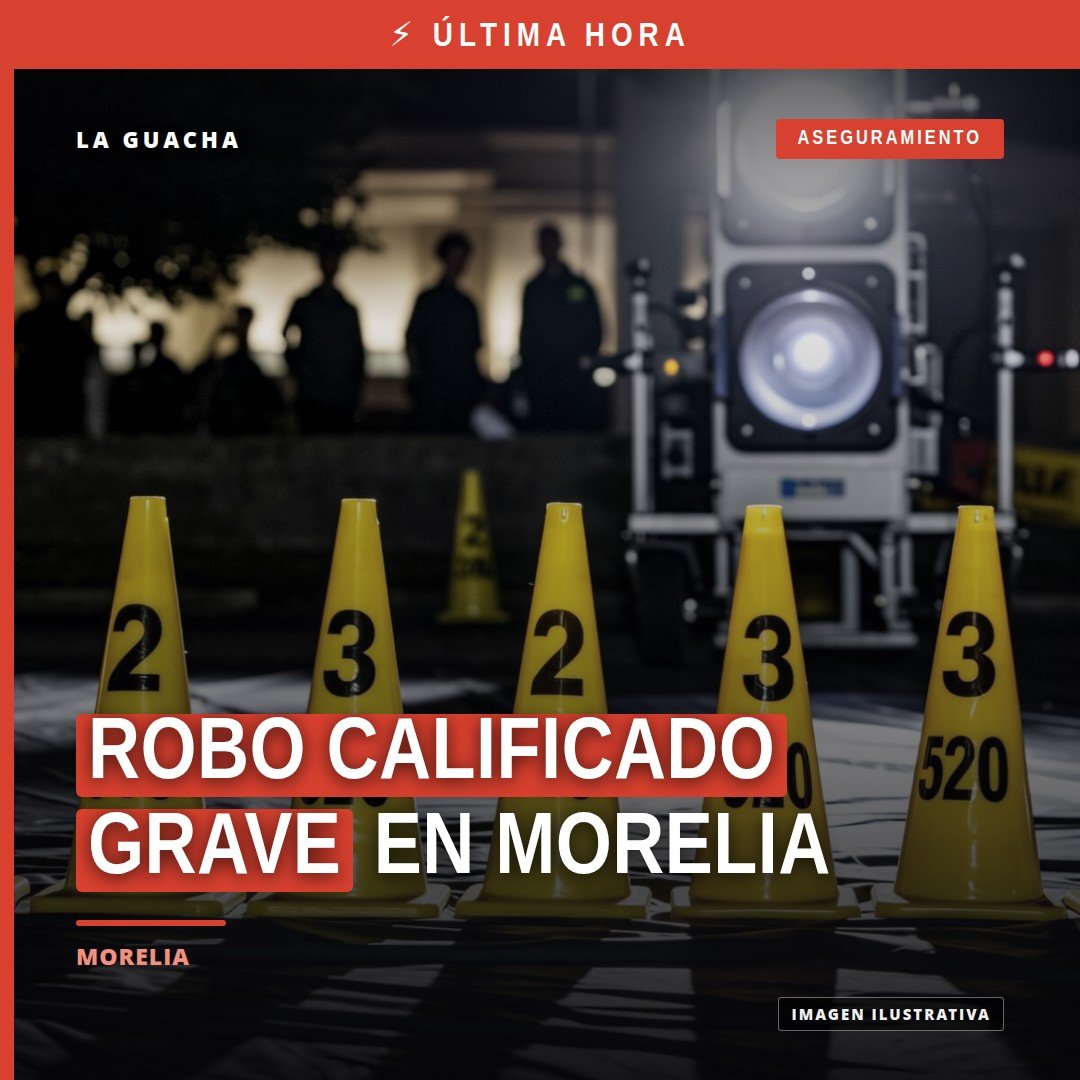 Ilustración simbólica de un robo calificado grave en un establecimiento comercial de Morelia, Michoacán