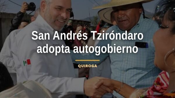Comunidad de San Andrés Tziróndaro celebrando la aprobación del autogobierno con 808 votos a favor