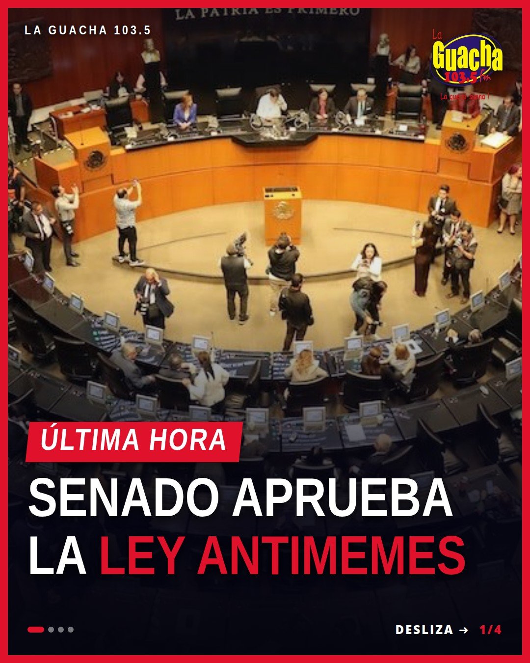 ley antimemes senado: senadores en sesión plenaria del Senado de la República durante votación del dictamen