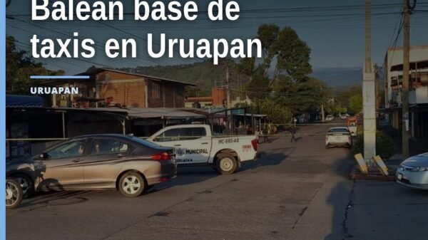 Imagen ilustrativa de una base de taxis en Uruapan tras el ataque a base de taxis