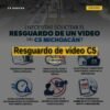Ilustración de una cámara de videovigilancia del C5 Michoacán con ícono de candado y reloj, simbolizando el resguardo de