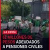 Manifestantes del STASPE frente a instalaciones de la Policía Auxiliar en Morelia exigiendo el pago adeudo pensiones civiles
