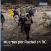 Mapa de Baja California con icono de tormenta tropical y número ocho destacado, simbolizando los muertos por la tormenta