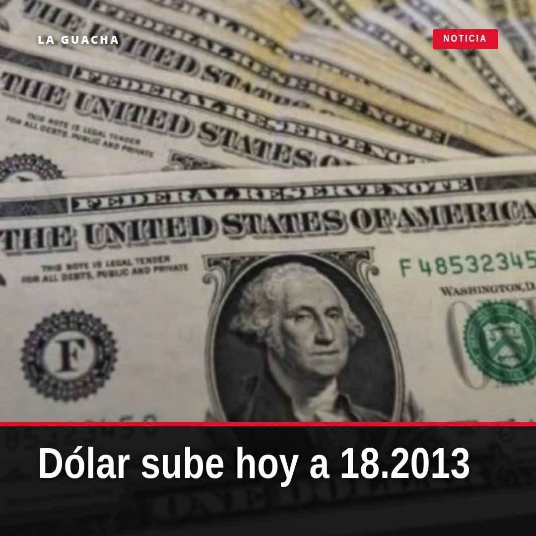 Gráfico de tendencia ascendente con cifra 18.2013 y leyenda 'precio del dólar hoy' en fondo mexicano