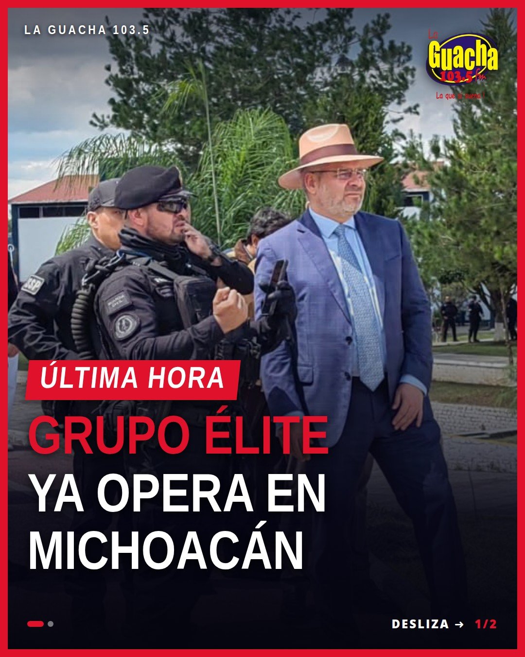 Grupo élite michoacán realizando simulacro de rescate con helicópteros, drones y agentes armados en la Academia Regional de
