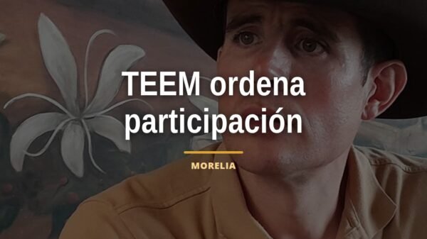 Diputado Carlos Bautista Tafolla en el Congreso de Michoacán, con fondo de la sede legislativa en Morelia, relacionado con