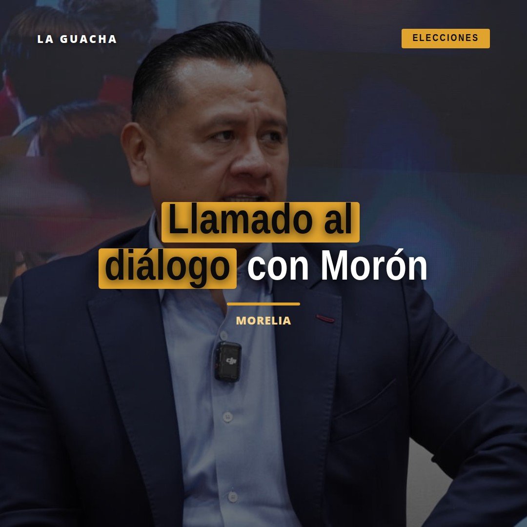 Carlos Torres Piña hablando en un estudio de radio en Morelia, haciendo referencia al llamado al diálogo con Raúl Morón