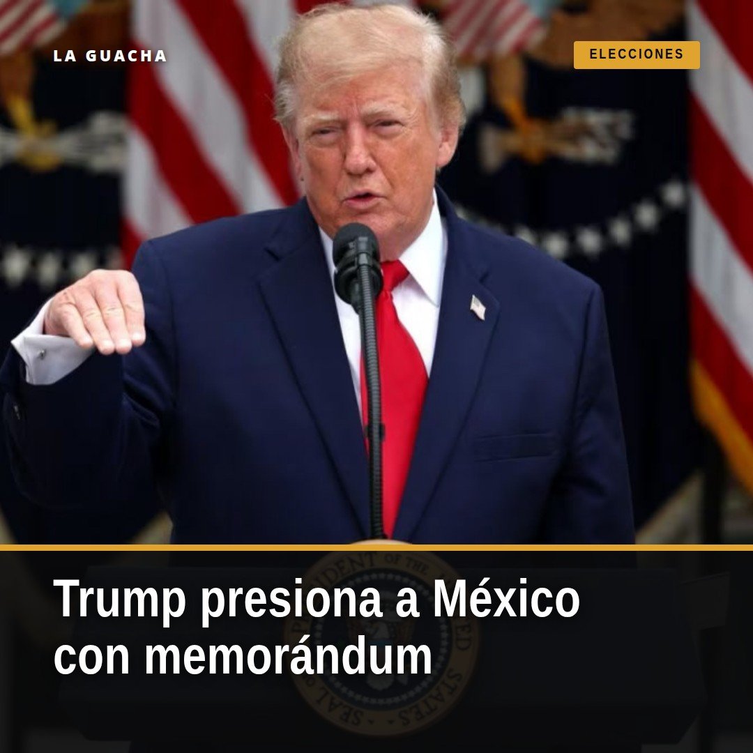 Ilustración simbólica de un memorándum entre banderas de EU y México, con siluetas de militares y cárteles