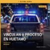 Ilustración simbólica de balanza de justicia y sello judicial sobre fondo con los colores de Michoacán, acompañada del texto