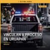 Ilustración simbólica de una balanza de justicia con el logo de la Fiscalía General del Estado de Michoacán y la frase clave