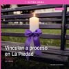 Ilustración simbólica de una balanza de justicia con fondo de edificio residencial en La Piedad, vinculación a proceso la
